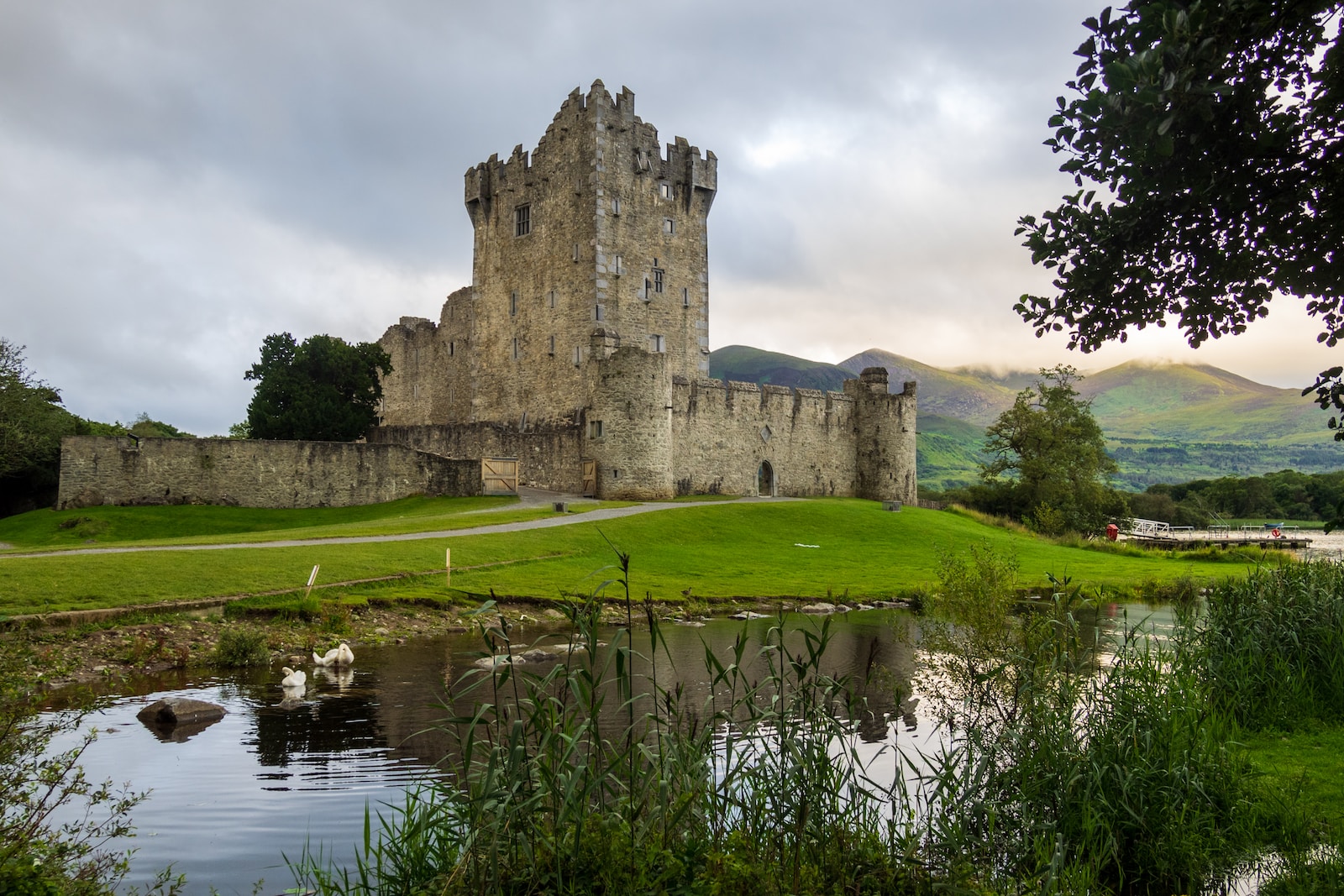 castle near pond during day, Killarney, Ross Castle